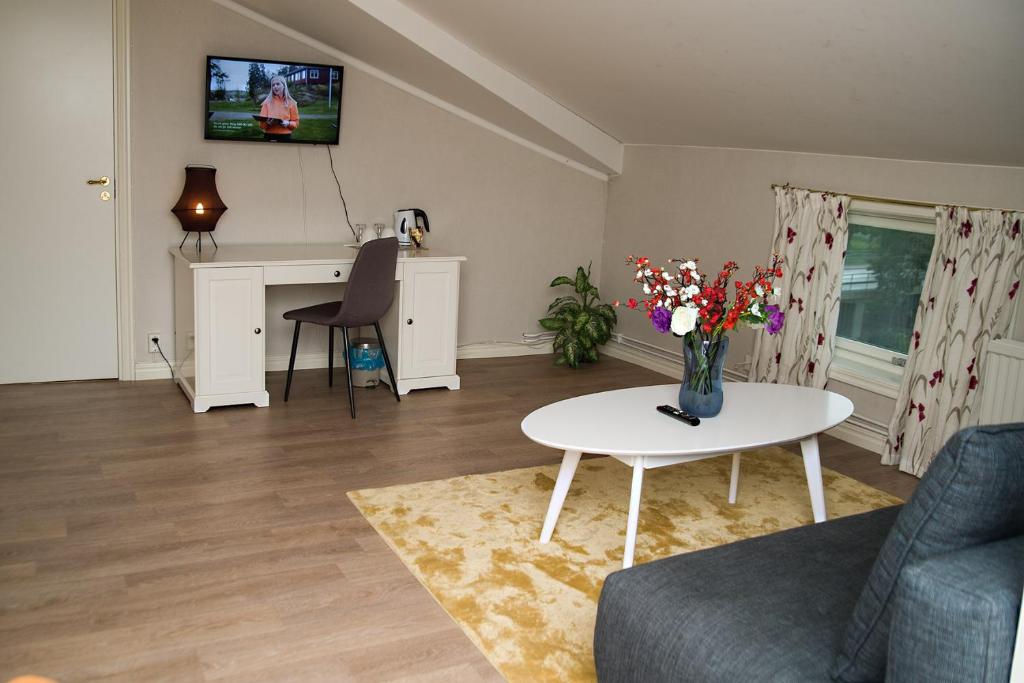Bekv&auml;mt hotellrum p&aring; Appelberg Hotel med elegant inredning