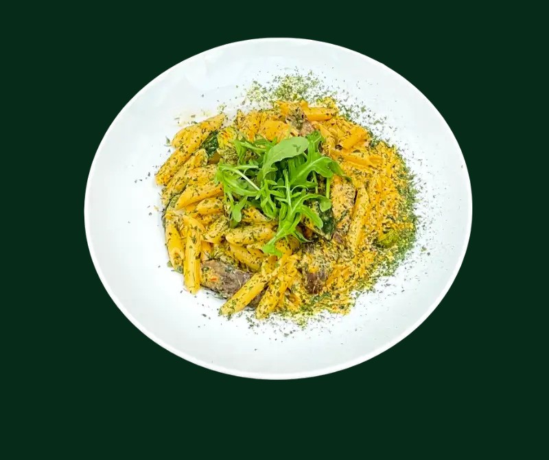 Pasta Maestro med oxfil&eacute;, champinjoner och zucchini