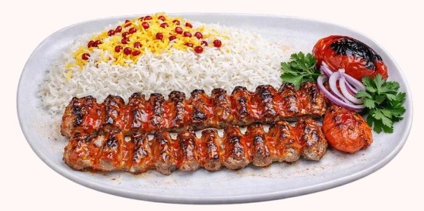 Grillad kebab med ris