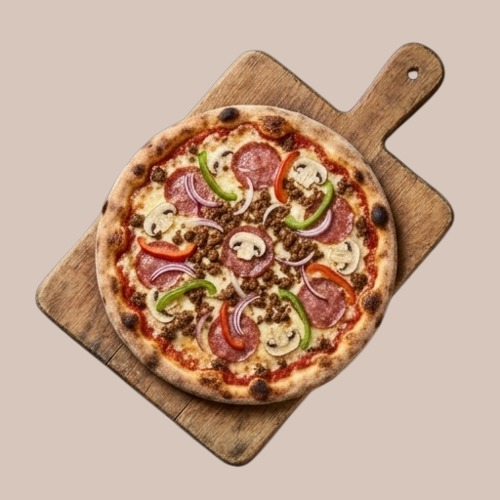 Stark korvpizza med kryddig korv