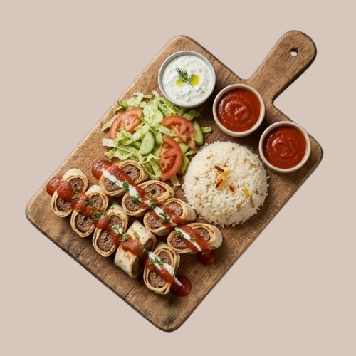 Grillad k&ouml;fte och turkiska spett